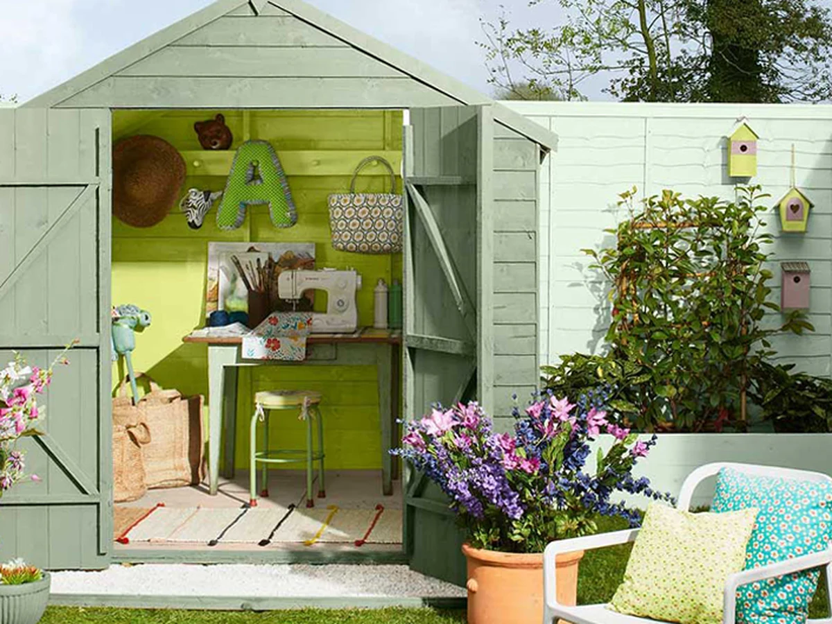 Wood Painting Freshly Green Garden by Winchester Decorators in Winchester